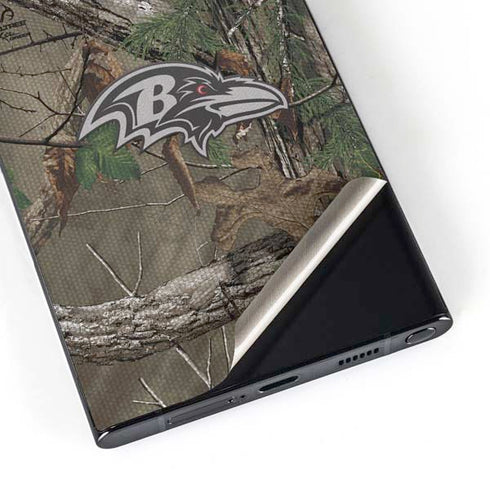 NFL Baltimore Ravens Realtree Xtra Green Camo Galaxy S25 Ultra Skin